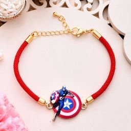 Aapno Rajasthan Kids Captain America Wraparound Rakhi-45