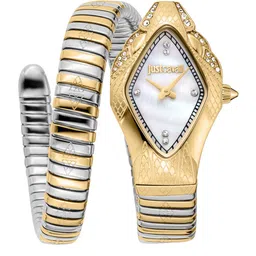 Just Cavalli Women Embellished Wrap Around Straps Oval Analogue Watch-image-68