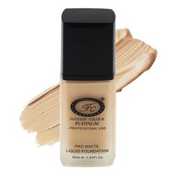 Fashion Colour Platinum Professional Use Pro Matte Liquid Foundation 30 ml - Light Beige-19