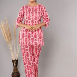 Krati Creations Women Floral Printed Night suit-image-62