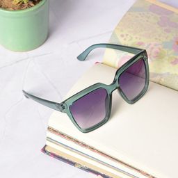 HAUTE SAUCE by Campus Sutra Unisex Black Lens & Green Wayfarer Sunglasses with UV Protected Lens-image-29