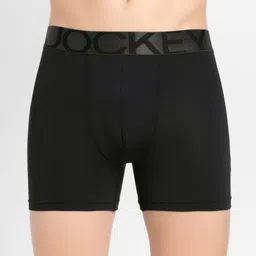 Jockey International Collection Men Black Solid Trunks IC28-picture-18