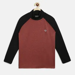 CHIMPRALA Girls Rust Colourblocked Running T-shirt-image-84