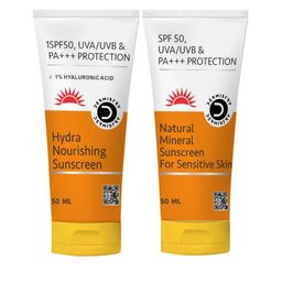 Vigini Dermistry Hydra Nourishing Sunscreen & Natural Mineral Sunscreen - 50ml Each-38