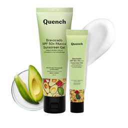Quench Bravocado Korean Sunscreen SPF 50 + PA++++ - 50ml+ 15ml Combo-10