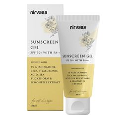 Nirvasa SPF 50+ Sunscreen Gel with & 5% Niacinamide & Hyaluronic Acid - 50 ml-5