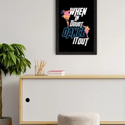 eCraftIndia Black and White Motivational Quote Printed Framed UV Art Painting-image-59
