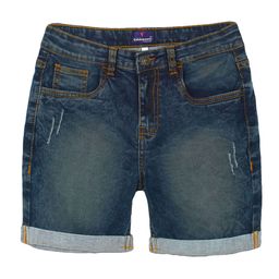 KiddoPanti Boys Denim Distressed Rollup Shorts-image-9