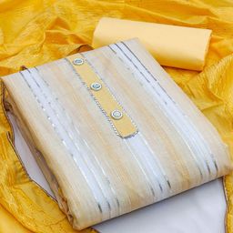 KALINI Striped Gotta Patti Pure Cotton Unstitched Dress Material-image-9