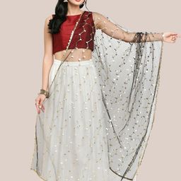 Dupatta Bazaar Ethnic Motifs Embroidered Dupatta with Sequinned-6