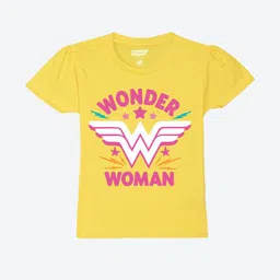 YK Warner Bros Girls Typography Printed Round Neck T-shirt-picture-1