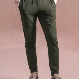 DAMENSCH Men Statement Knit Premium Cotton Blend with Pique Texture Joggers-image-26