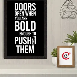 eCraftIndia Black Motivational Quote Matt Texture UV Art Painting-image-57