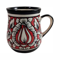 INDIA MEETS INDIA Red & White Printed Glossy Finish Ceramic Mug 250 ml-25