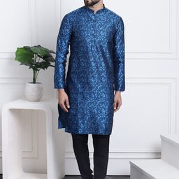 SOJANYA Geometric Printed Regular Kurta With Churidar-picture-4