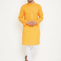 VASTRAMAY Men Solid Regular Kurta with Churidar-picture-11