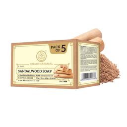 Khadi Natural Set of 5 Sandalwood Handmade Herbal Soap with Essential Oil - 125 g each-22