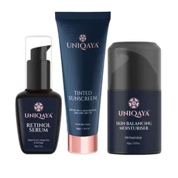 UNIQAYA Skin Care Trio - Retinol Serum, Tinted Sunscreen & Skin Balancing Moisturizer-48