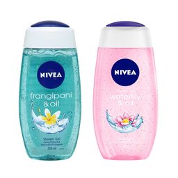 Nivea Set of 2 Frangipani & Oil - Waterlily & Oil Shower Gels-15