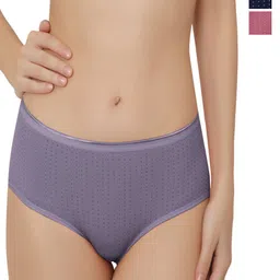 Bella Voste Pack Of 3 Polka Dot Printed High Coverage Anti-Odour Hipster Briefs-6