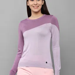 Allen Solly Woman Purple Colourblocked Top-picture-47