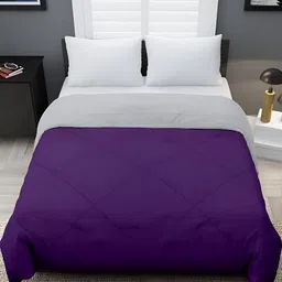 RF RELAXFEEL Purple & Grey Geometric Heavy Winter 233 GSM Double Bed Comforter-image-38