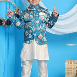 VASTRAMAY Boys Long Sleeves Kurta with Pyjamas-42