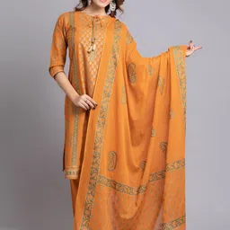 SUTI Ethnic Motifs Printed Regular Kurta with Trousers & With Dupatta image 1