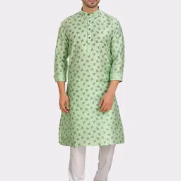 SHIWAM ETHNIX Ethnic Motifs Printed Regular Kurta With Pyjamas image 1