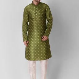 Koshin Mandarin Collar Geometric Printed Regular Kurta with Pyjamas image 1