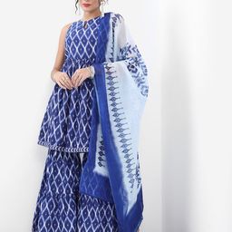 KETCH Printed Regular Kurta & Sharara & With Dupatta image 1