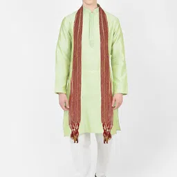 SG LEMAN Ethnic Woven Design Kurta with Pyjamas & Dupatta image 1