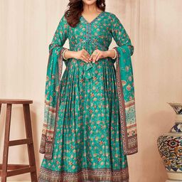 ODD BY chansi TRENDZ Floral Printed Regular Kurta with Palazzos & With Dupatta image 1