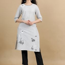 Marcia Printed Regular Pure Cotton Kurta with Trouser image 1