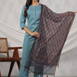 RangDeep Pure Cotton Kurta & Trousers With Dupatta image 1