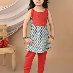 Sangria Girls Printed Kurta Sets-image-67