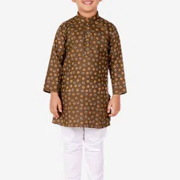 Pro-Ethic STYLE DEVELOPER Boys Green Printed Kurta with Pyjamas-72