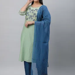AURELIA Thread Work Detailed Straight Kurta with Trousers-picture-45