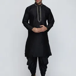 ROYAL KURTA Thread Work Dupion Silk Straight Kurta With Patiala-picture-33