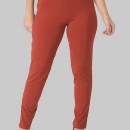 Dollar Missy Women Maroon Relaxed Wrinkle Free Cotton Trousers-image-15