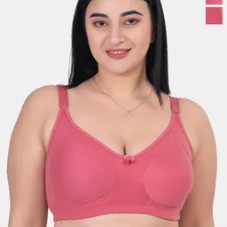 KOMLI Plus Size Pack Of 2 Full Coverage Non Padded Cotton Workout Bra With All Day Comfort-picture-20