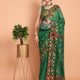 TANTLOOM Floral Woven Design Saree-image-34