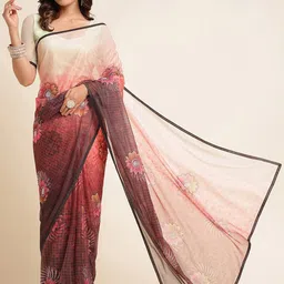 kasee Floral Printed Beads & Stones Saree-picture-12