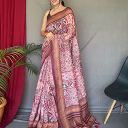 Panzora Kalamkari printed  Saree-34