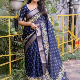 Mitera Ethnic Motifs Zari Saree-picture-46