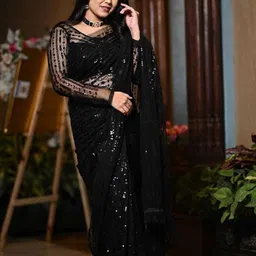 Panzora Embellished Embroidered Net Saree-picture-12