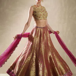 Renee Label Embroidered Mirror Work Ready to Wear Lehenga & Blouse With Dupatta-28