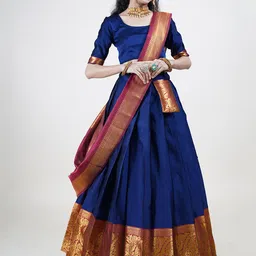 Fabcartz Semi-Stitched Lehenga & Unstitched Blouse With Dupatta-16