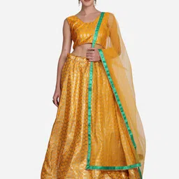 Warthy Ent Semi-Stitched Lehenga & Unstitched Blouse With Dupatta-15