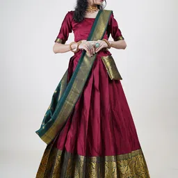 Fabcartz Semi-Stitched Lehenga & Unstitched Blouse With Dupatta-54